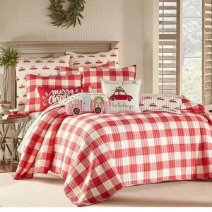 F\Q Levtex Home ROAD TRIP 3 piece Quilt set NIB 88”X 92” quilt and 2 shams